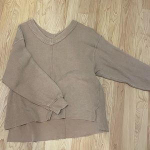 Aerie Wonder Textured V-Neck Sweatshirt